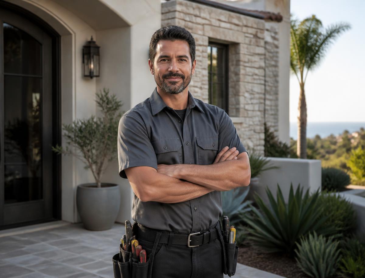 A skilled home professional at work on a residential project